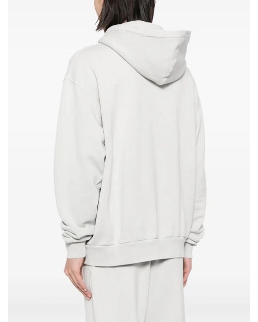 Moschino White Logo Patch Hoodie for men