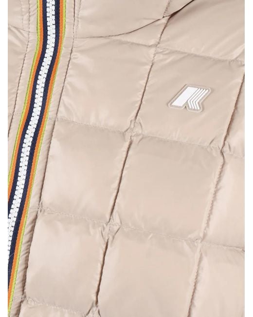 K-Way Natural Quilted Hooded Jacket