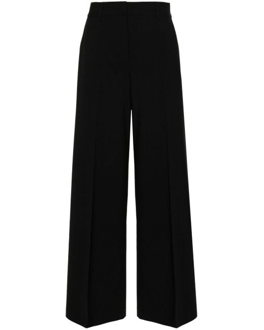 MSGM Black High-waist Tailored Trousers