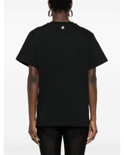 Camiseta con logo estampado Mugler de color Black