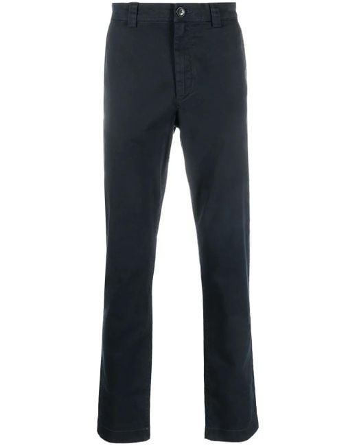 Woolrich Blue Straight-Leg Cotton Chino Trousers for men