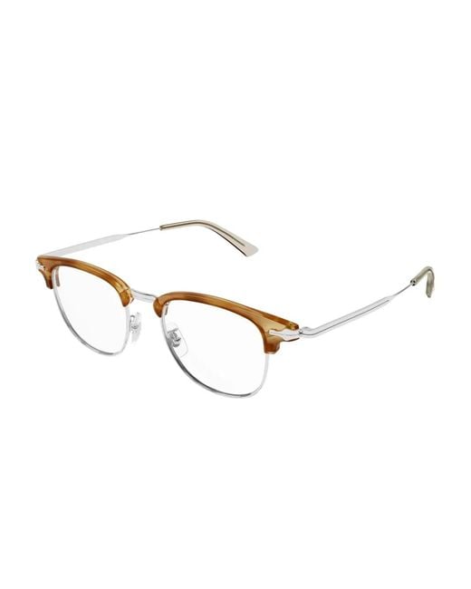 Montblanc Brown Round-Frame Glasses for men