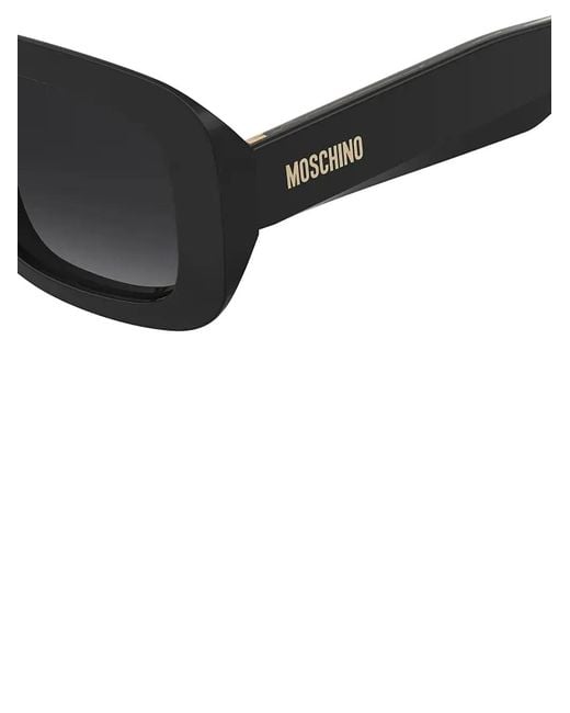 Moschino Black Rectangle-Frame Sunglasses
