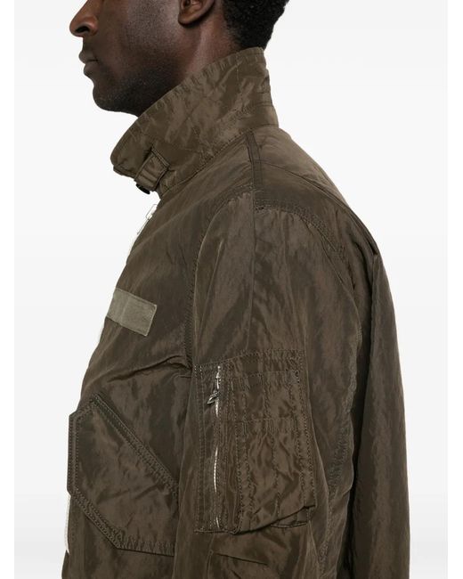 Sacai Green Veste À Empiècements Bicolores for men