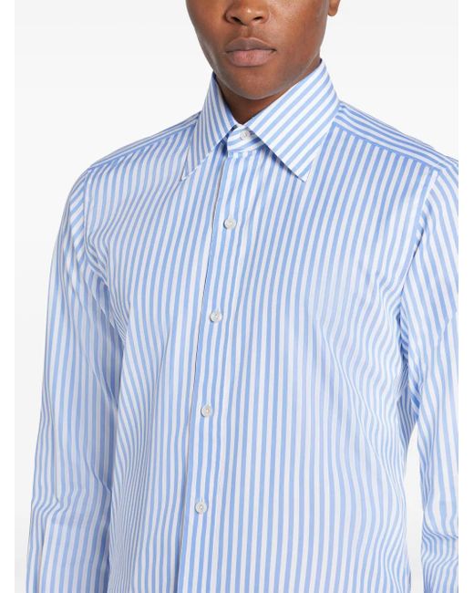 Camicia A Righe di Tom Ford in Blue da Uomo
