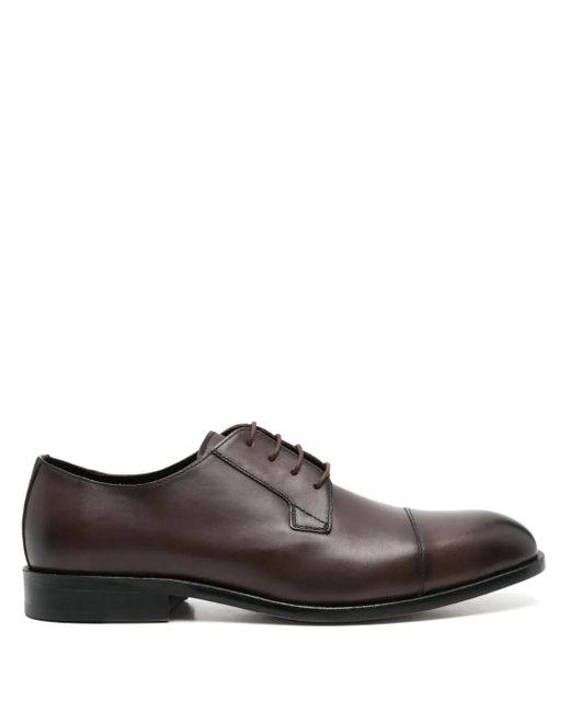 メンズ Boss レザー ダービーシューズ Brown