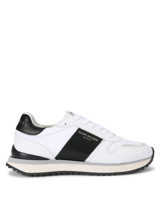 Kurt Geiger White Diego Leather Trainers for men