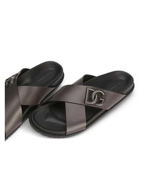 Dolce & Gabbana Black Sandal for men
