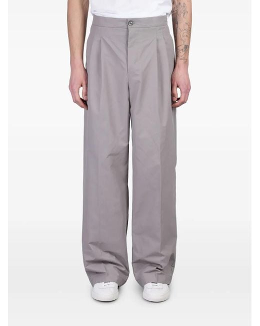 AMI Gray Loose-fit Trousers for men