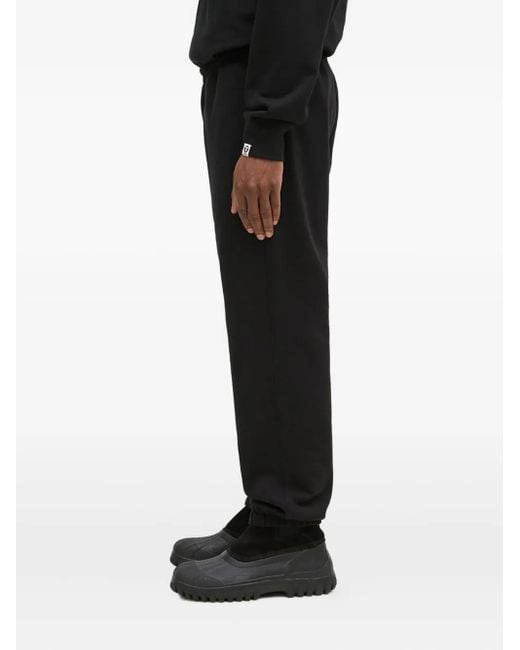 Thisisneverthat Black Elasticated-Ankle Track Pants for men