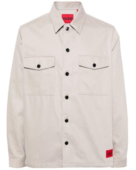 HUGO Natural Long-sleeve Cotton Jacket for men