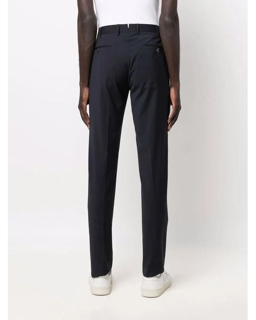 PT Torino Blue Slim Tailored Trousers for men