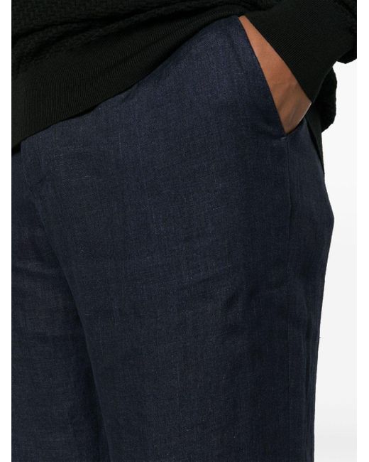 Pantalon en lin à coupe ample Dolce & Gabbana pour homme en coloris Blue