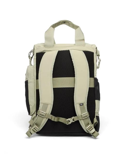 Vans Gray Wilder Logo-Patch Panelled Backpack