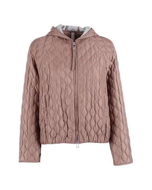 DUNO Pink Hooded Quilted Jacket