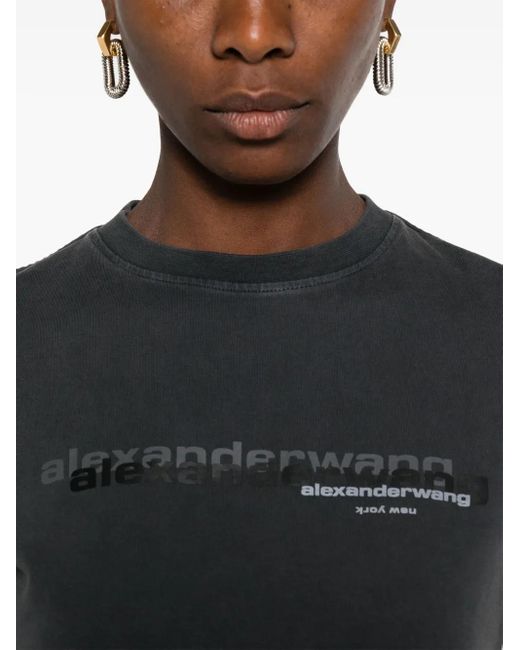 Alexander Wang Katoenen T-Shirt Met Logoprint in het Black
