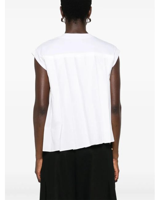 Sacai White T-Shirts And Polos