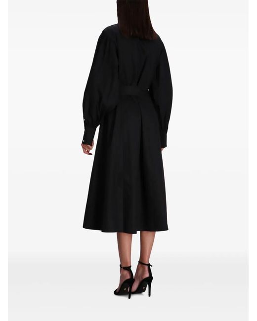 Karl Lagerfeld Black Logo-Embellished Midi Dress