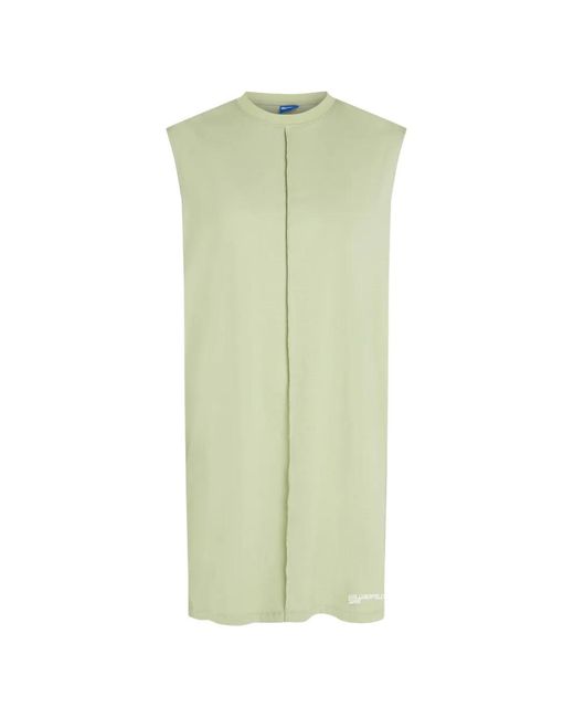 Karl Lagerfeld Green Seam-Detail Tank Mini Dress