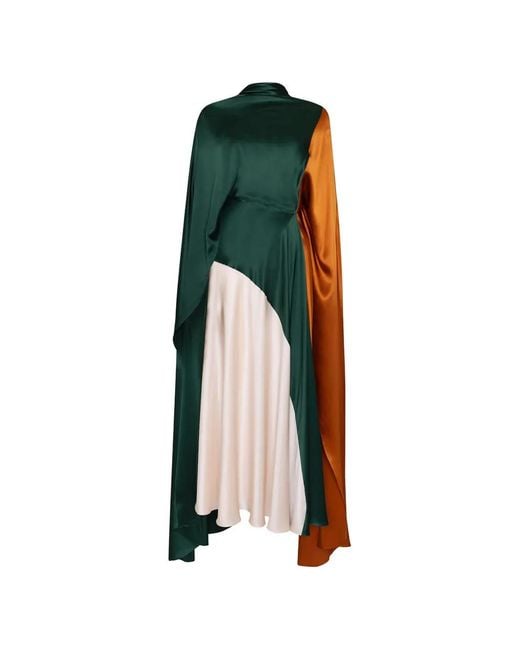 Roksanda Green Andromeda Colour-Block Maxi Dress
