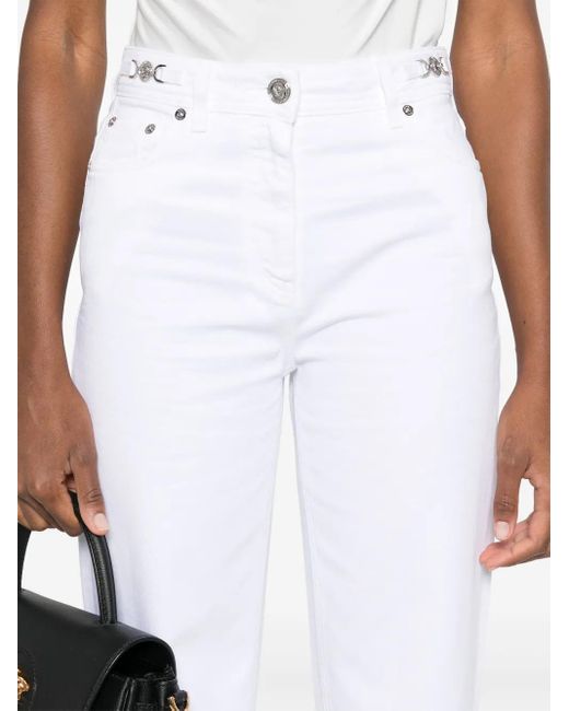 Versace White Denim Cotton Jeans