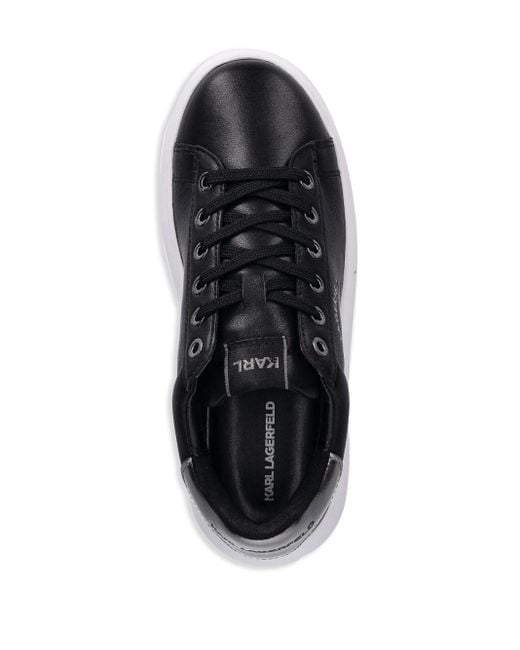 Karl Lagerfeld Black Logo-Print Sneakers