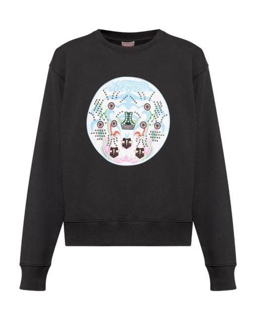 KENZO Black Graphic Sweatshirt for men