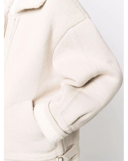 Barrie Natural Woven Bomber Jacket