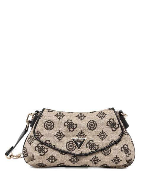 Guess Gray Beyza 4G-Logo Shoulder Bag