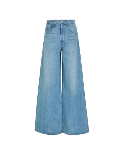 PAIGE Blue Cameron Wide-Leg Denim Jeans