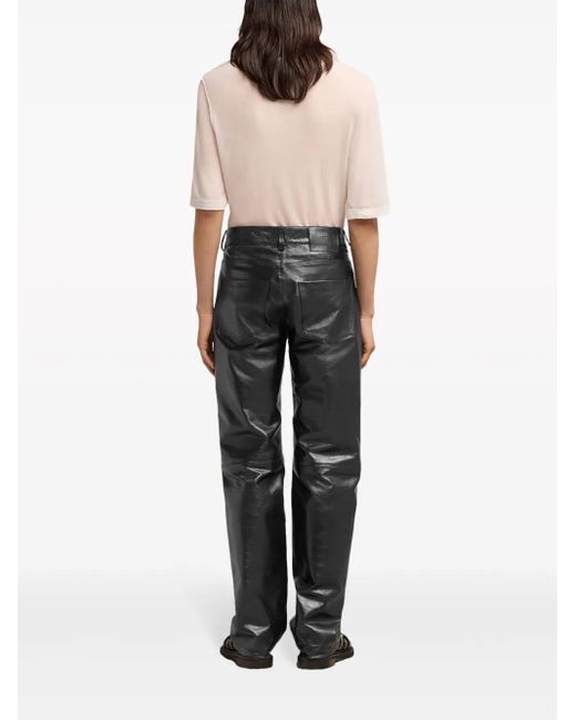 Pantalones rectos AMI de color Gray