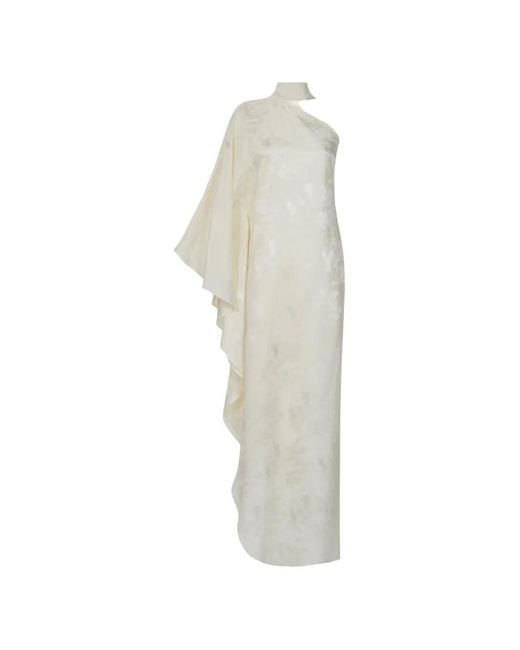 Taller Marmo White Ubud Toile One-Shoulder Maxi Dress