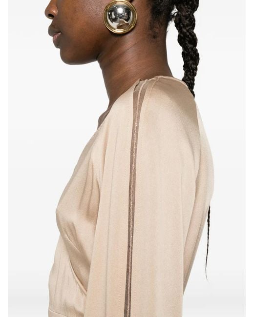 Fabiana Filippi White V-Neck Maxi Dress