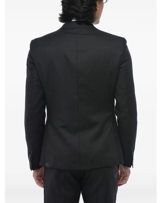 Corneliani Black Single-Breasted Three-Piece Suit for men