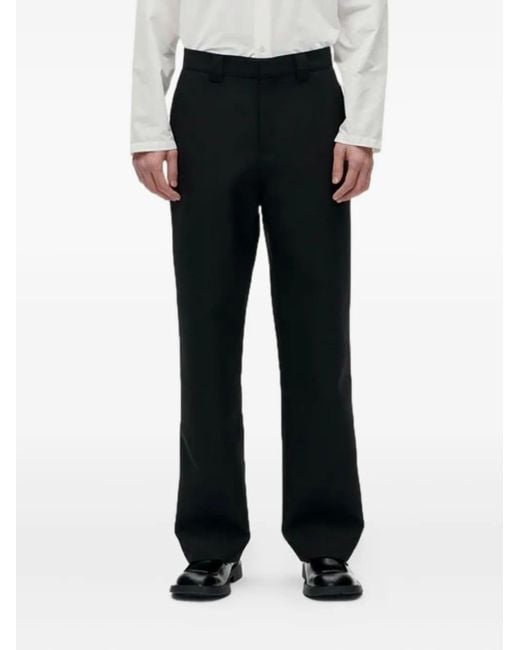 Pantalones rectos de lana con pinzas BERNER KUHL de hombre de color Black