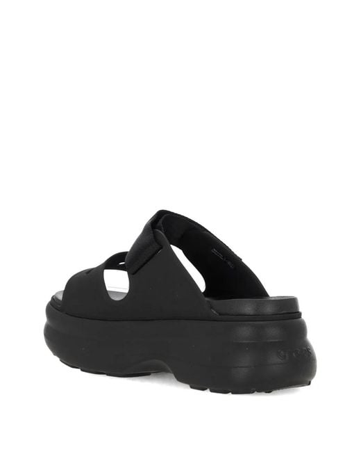 CROCSTM Black Soho Two Strap Platform Sandals
