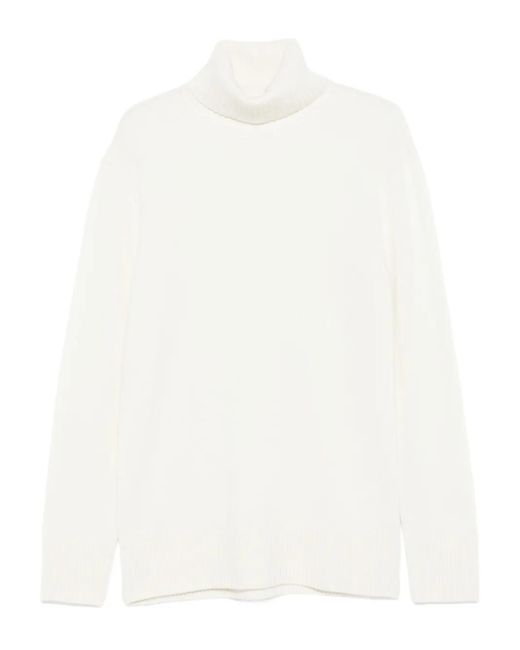 Totême  White Roll-Neck Cashmere Sweater