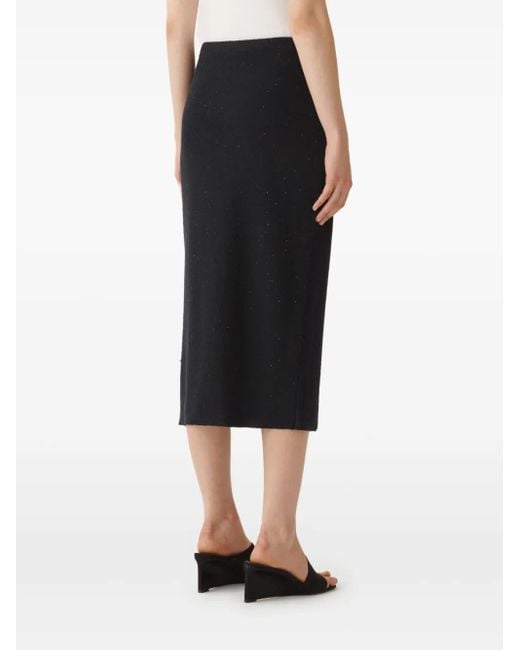 Fabiana Filippi Black Sequin-Embellished Midi Skirt