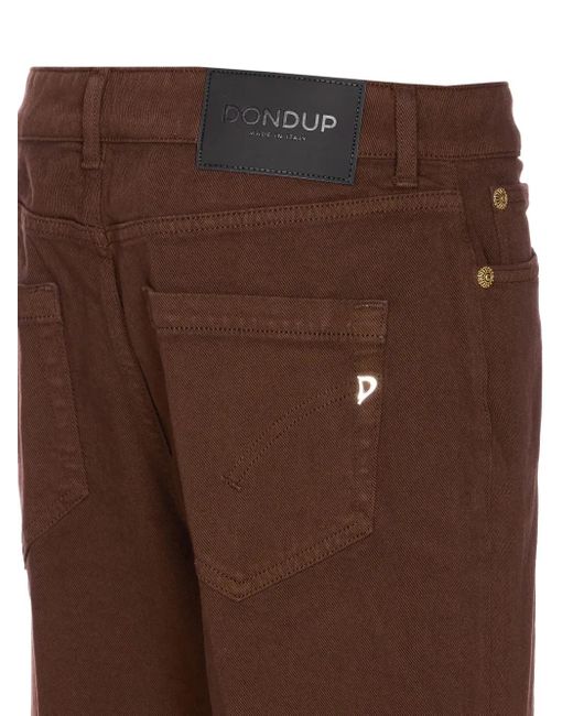 Dondup Brown Jeans mit Logo-Patch