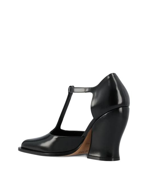 Loewe Black 90Mm Onda T-Bar Pumps