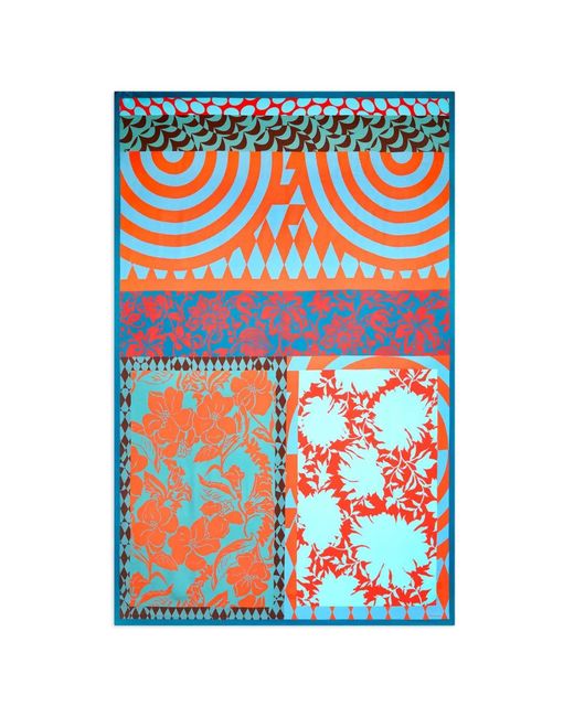 Dries Van Noten Blue Printed Pareo