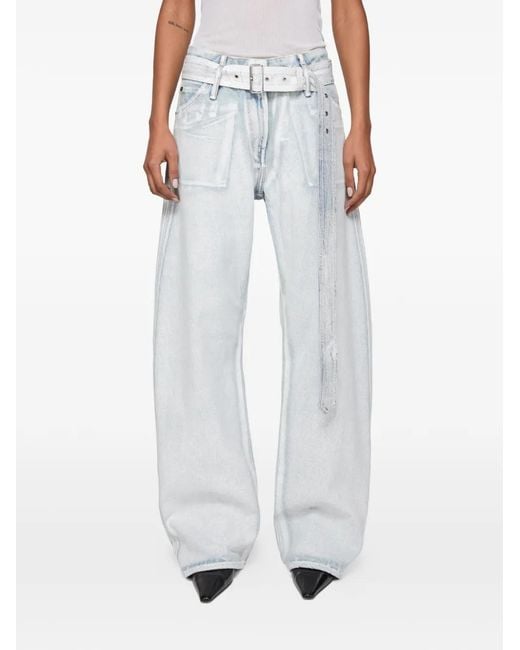 Acne Blue Belted Jeans
