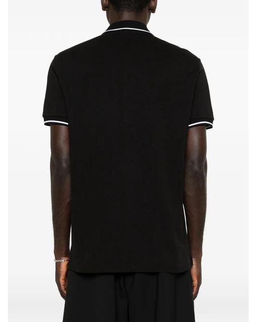 Versace Jeans Couture Black Logo-Detail Polo Shirt for men