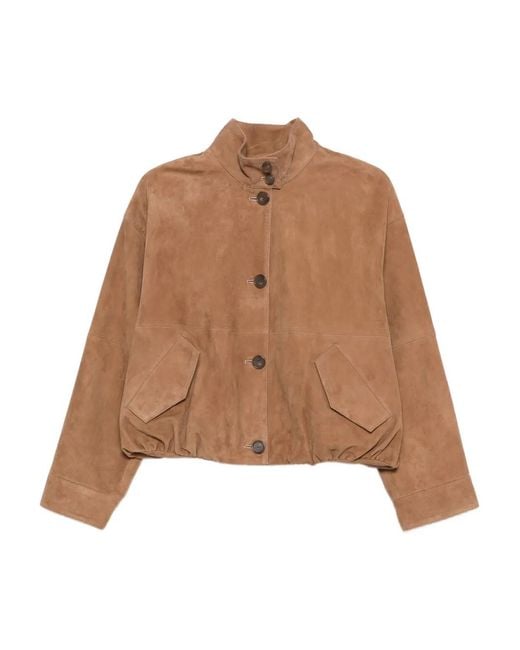 Jonathan Simkhai Brown Button Suede Jacket