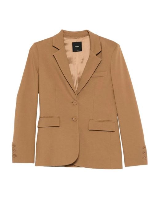 Pinko Natural Notched-Lapel Blazer