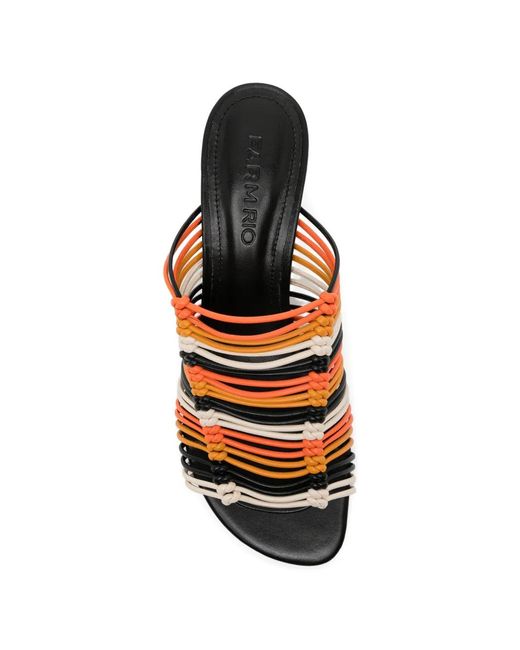 Farm Rio Black 30Mm Macrame Sandals