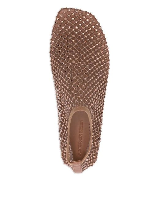 Christopher Esber Brown Minette Crystal-Embellished Ballet Flats