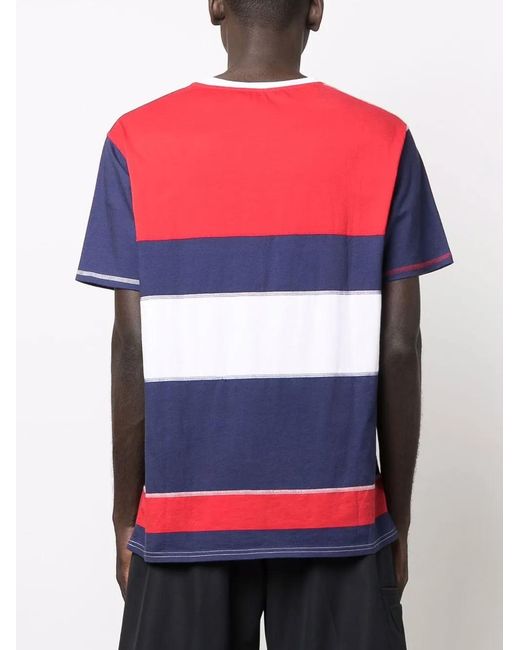 Balmain Red Logo Print T-Shirt for men