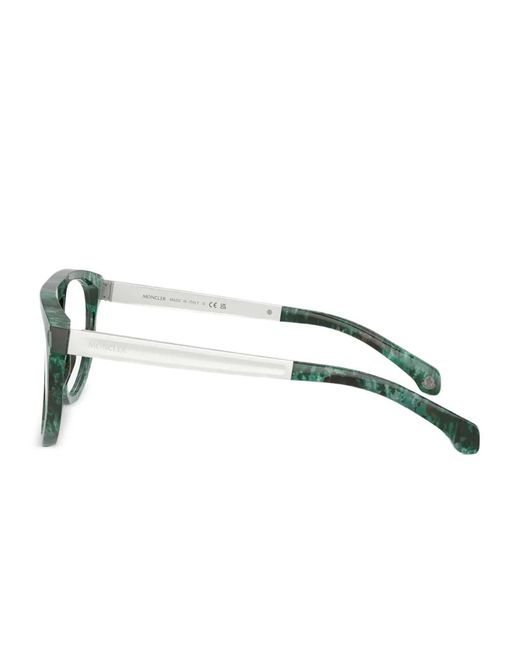 Moncler Green Mottled Acetate Round Frames
