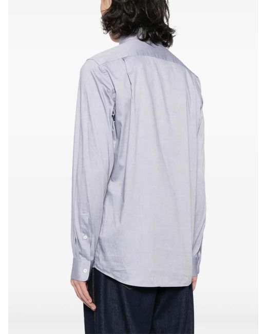 Vivienne Westwood Blue Embroidered-Orb Cotton Shirt for men